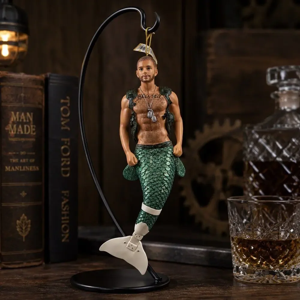 December Diamonds Hero Merman Ornament Military 2017 Numbered Ltd Ed 1351 NIB